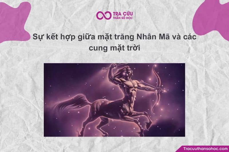 Mặt Trăng Nhân Mã, đó là phần cảm xúc, phản ứng vô thức và nhu cầu sâu thẳm bên trong, còn Mặt Trời là bản ngã, ý thức và cách ta thể hiện bản thân ra bên ngoài. Mặt Trăng Nhân Mã, đó là phần cảm xúc, phản ứng vô thức và nhu cầu sâu thẳm bên trong, còn Mặt Trời là bản ngã, ý thức và cách ta thể hiện bản thân ra bên ngoài.