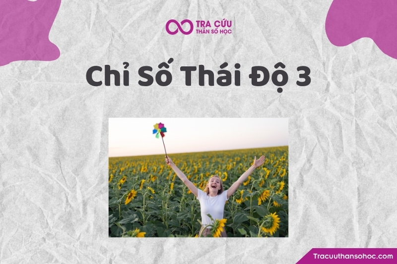 Người có chỉ số thái độ 3 thường tạo ấn tượng là người cởi mở, hoạt bát, dễ nói chuyện và có năng lượng tích cực. Người có chỉ số thái độ 3 thường tạo ấn tượng là người cởi mở, hoạt bát, dễ nói chuyện và có năng lượng tích cực.