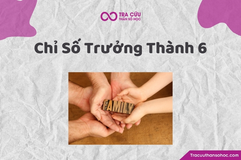 Chỉ số Trưởng Thành 6 là chỉ số cho thấy khi càng trưởng thành, một người càng được thúc đẩy phát triển năng lượng của yêu thương, trách nhiệm, chăm sóc, gia đình, sự hài hòa và chữa lành. Chỉ số Trưởng Thành 6 là chỉ số cho thấy khi càng trưởng thành, một người càng được thúc đẩy phát triển năng lượng của yêu thương, trách nhiệm, chăm sóc, gia đình, sự hài hòa và chữa lành.